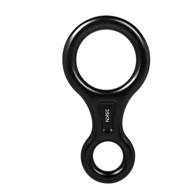 Descensor de Escalada Advancent Rappel Ocho Anillo Portátil Negro