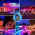 thumbnail image 2 of 100Ft Outdoor LED Strip Lights Waterproof,Music Sync RGB IP68 Outside Led Light Strips Waterproofs with App and Remote,Exterior Led Rope Lights Waterproof for Deck,Balcony,Roof,Garden,Pool, 2 of 7