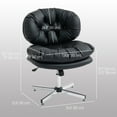 thumbnail image 3 of HOMCOM Armless Office Chair Desk Chair with Wide Thick Padded Seat, Black, 3 of 10