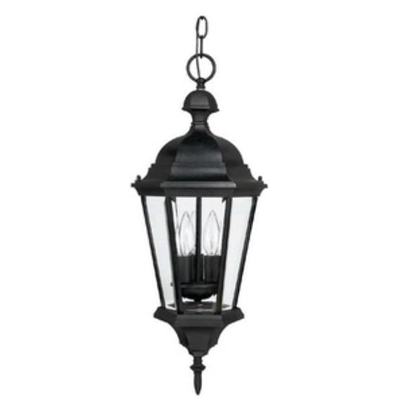 Capital Lighting 9724BK Carriage House Three Lamp Outdoor Hanging Lantern BLACK 9.5 inch W 23 inch H
