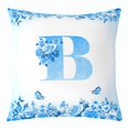 thumbnail image 1 of Erosebridal Letter Initial Throw Pillow Covers 22x22,Monogrammed Personalized Pillow Cases,Flower Decor, 1 of 7