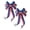 Z_Red-1, variant on 4th of July Patriotic Bows,American Flag Wreath Bows with Long Tails,Red White Blue Stars Stripes Bows for Independence Day Memorial Day Home Party Decor(Red)