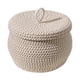 thumbnail image 1 of Cesta de almacenamiento de cuerda de algodón, cesta organizadora para huevos, caja tejida con tapa para cosméticos, armario de dormitorio, mesa de, 1 of 9