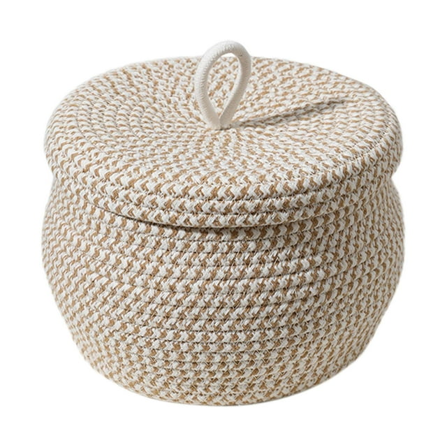 Transemion Empty Gift Basket Cotton Rope Storage Box Stylish Organizing In Kitchen And Living Room Woven Basket Large Capacity
