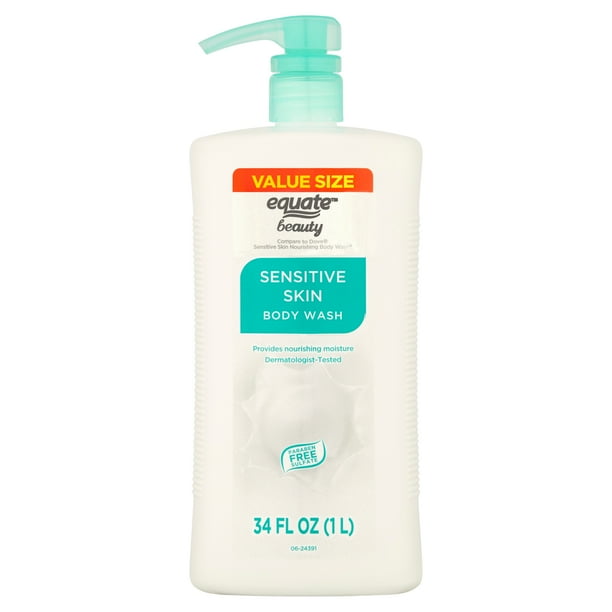 Equate Beauty Sensitive Skin Body Wash, Value Size, 34 fl. Oz