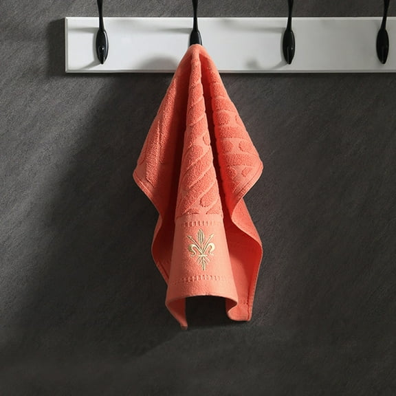 Kumdkd 1 Pcs Washcloths Bulk 13 x 13 Inch 100% Cotton Wash Cloths Set Soft Absorbent Face Cloths Face Towels Quick Drying Hand Fingertip Towels for Hotel, Gym, Bathroom, Spa(Orange Series)