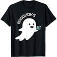 thumbnail image 1 of Books Boo Ghost Reading Funny Halloween Book Lover - Camiseta con diseño divertido, 1 of 2