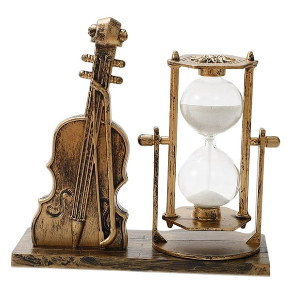 Violín relojes de arena Vintage creativo decorativo arena