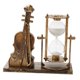 thumbnail image 4 of Estatua de reloj de arena con forma de violín, temporizador de arena, reloj de arena, adorno decorativo, reloj de arena para Dorado, 4 of 9