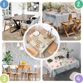 thumbnail image 4 of Pioneer Flower Floral Print Pattern Square Tablecloth,Waterproof Square Table Cover,Wipeable Spillproof Washable Table Cover for Home Kitchen Party Decor 52"x52"(132x132cm), 4 of 6
