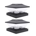 thumbnail image 1 of 2 Pack Solar Post Lights, Waterproof LED Lighting Deck Fence Post Caps Light for Patio Garden Landscape Decoration, 1 of 7