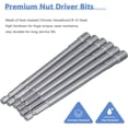 thumbnail image 3 of HUGFEGWE 6 Pieces Magnetic Nut Setter Driver Bits 6-Inch Extra Long Power Impact Hexagon Socket Nut Driver Set 1/4 Inch Hex Shank Quick Change Nut Drivers Drill Bit Bolt and Nut Remover Wrench Tool, 3 of 9