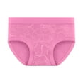thumbnail image 2 of Sunvit-Panties Womens High-Waisted Brief Underwear, Nylon Spandex Soft Breathable with Floral Lace, No-Roll Waistband, Hot Pink, Size L - Ideal for Daily Wear, 2 of 4