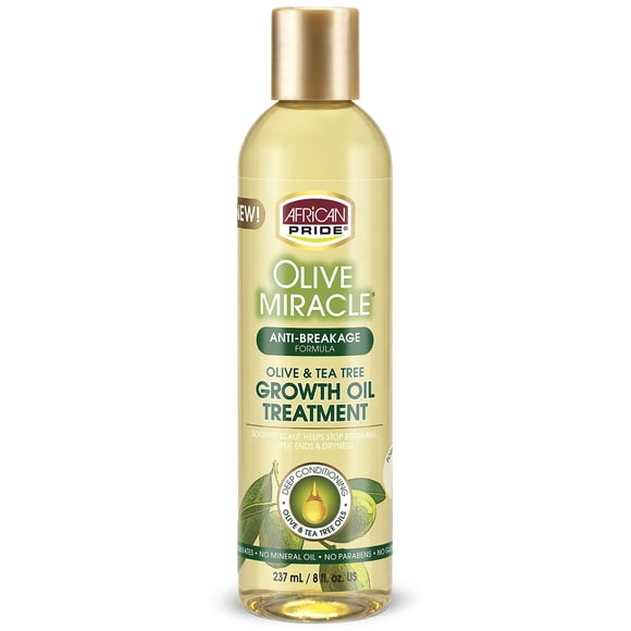 African Pride Olive Miracle Anti-Rotura Aceite de Crecimiento Fortalecedor Máximo 237 ml/8 fl.oz