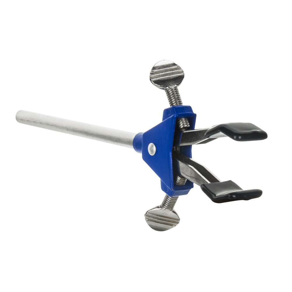 2 Prong, Vinyl Coated, Spring Loaded Clamp on Stainless Steel Rod 2.