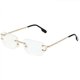 thumbnail image 1 of Rimless Rectangle Sunglasses Frameless Square Glasses Vintage Transparent Eyewear Women Men, 1 of 5
