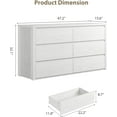thumbnail image 2 of Commode à 6 Tiroirs pour Chambre, Grand Commode en Bois Sans Poignées, Grande Armoire de Rangement Moderne pour Salon, Couloir Entrée, 2 of 7