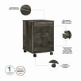thumbnail image 4 of Bush Furniture Key West Mobile File Cabinet, 2 Drawer, Dark Gray Hickory, 4 of 9