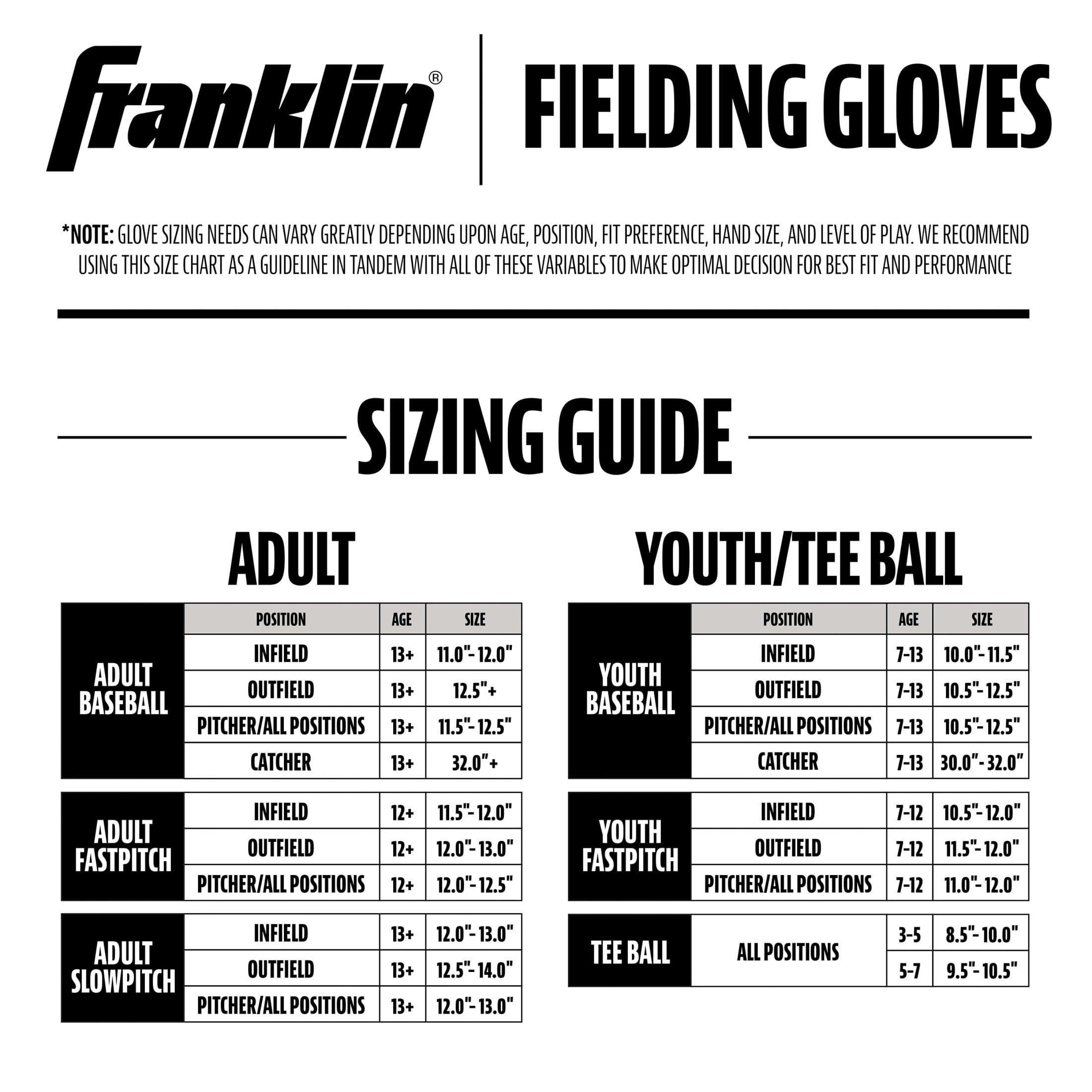 Franklin Sports CTZ5000 Cowhide Leather Baseball Outfield Glove, 13 in, Camel, Right Hand Throw