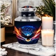 thumbnail image 6 of MUKTIVE Eagle Urn for Human Ashes Adult Female - Military Urns for Human Ashes Adult Mom - Black Funeral Urns for Cremation - 10 Inch Large Urn for Men, 6 of 7