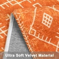 thumbnail image 2 of Bathroom Runner Rug 20x59 inch Long Boho Bath Mat Non-Slip Moroccan Farmhouse Orange Bath Rug Soft Velvet Machine Washable Bathroom Mats for Tub Sink Shower, 2 of 6