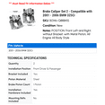 thumbnail image 2 of Brake Caliper Set 2 - Compatible with 2001 - 2006 BMW 325Ci 2002 2003 2004 2005, 2 of 2