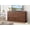 Antique dark color, variant on Modern 12 Drawer Dresser with Charging Station – 61" Wide Wooden Chest – Large Storage Organizer TV Stand for Bedroom, Nursery, Closet, Living Room – Color: White