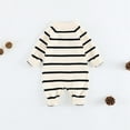thumbnail image 6 of MEZZALL Baby Boys Long Sleeve O-Neck Bodysuit Cartoon Onesie Knit Romper Striped Gentleman Outfits Soft Comfortable Clothes For 0 18 Months Old. Soft Toddler Clothing, 6 of 9