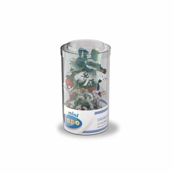 PAPO Toy Figures for Boys and Girls 3-8 Years Old - Mini PLUS Knights Figurines (Tube, 12 pcs)
