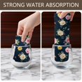 thumbnail image 6 of 6 Pcs Pioneer Flower Floral Print Pattern Kitchen Towels, Funny Microfiber Dish Towel Set, 18" X 26" Tea Towels, 6 of 6
