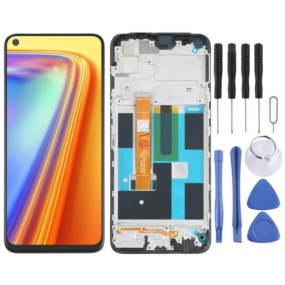 Cellphone Spare Parts  LCD Screen and Digitizer Full Assembly With Frame for OPPO Realme 7 (Asia) 4G RMX2151 RMX2163