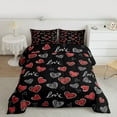 thumbnail image 2 of Manfei Boys Girls Love Heart Print 2pcs Bedding Comforter Set,Romantic Lover Couple Twin Comforter Sets,Valentine's Day Breathable Bedding Set,Super Cozy Room Decor,Reversible, 2 of 8