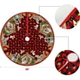 thumbnail image 6 of Buffalo Plaid Christmas Tree Skirt 48 Inch, Winter Holiday Tree Decoration, 6 of 6