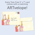 thumbnail image 2 of Tree-Free Greetings Anniversary Greeting Card 2 Pack, 5x7, Aniversario Champagne (GT64637), 2 of 6
