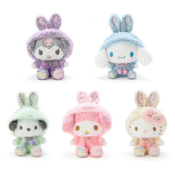 Muñeco de peluche Kawaii Kt Cat Sanrioed, colgante de llavero de peluche, mochila escolar de dibujos animados de anime, adorno de peluche, regalo de juguete de Pascua Ns2,15CM, caqui