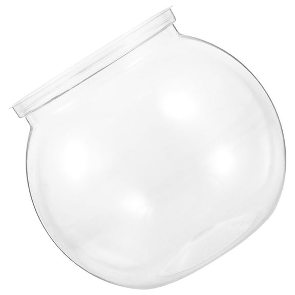 HEANUJJ Clear Plastic Fish Bowl Resilient Aquarium for Office Home Decorative Candy Container