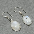 thumbnail image 2 of Rainbow Moonstone Oval Shape Gemstone Ethnic Drop Dangle Earrings 1.50" MXE 5183, 2 of 2