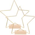 thumbnail image 1 of 2 Sets Star Shape Metal DIY Decor Metal Floral Hoops Centerpiece with Wooden Bases, 1 of 1