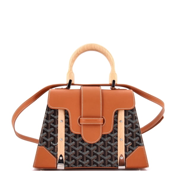 Pre-Owned Saigon Top Handle Bag Coated Canvas with Leather PM By Rebag