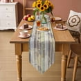 thumbnail image 5 of Table Runners 90 Inches Long, Farmhouse Cotton Linen Kitchen Dining Coffee Table Runner for Party Home Decor, Rustic Green Brown Wood Grain Mottled Tabletop Dresser Scarves Runner Decor 13x90 Inch, 5 of 9
