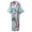 Sky Blue, variant on Elegant Long Floral Silk Kimono Womens Robe, Sizes 2 to 18, Brides and Bridesmaid Robes, Lightweight Robe
