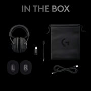 Logitech G PRO X Wireless LIGHTSPEED Gaming Headset with Blue VO!CE Mic Filter Tech, 50 mm PRO-G Drivers, and DTS Headphone:X 2.0 Surround Sound, 20+ Hour Battery Life, for PC, PS5, PS4, Switch, Black