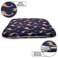 thumbnail image 3 of Giraffe Pet Bed, Toddler Pattern with Funny Animals on Night Sky, Chew Resistant Pad for Dogs and Cats Cushion with Removable Cover, 24" x 39", Dark Orange Navy Blue, by Ambesonne, 3 of 4