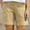 Khaki, variant on Dolkfu Y2k Women's Shorts Flat Front Quick Dry Beach Shorts Brown Breathable Elastic Waist Women Shorts L
