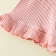 thumbnail image 6 of Zanarzt Girl Clothes Toddler Girl Clothes Baby Girl Summer Outfits Ruffle Sleeveless Shirts Tops Shorts Set for Girl Clothing Pink,12-18 Months, 6 of 9