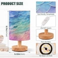thumbnail image 3 of Mermaid Scales Bedside Table Lamp LED Warm Lights with USB Charging Port Retro Cylinder Desk Lamps, 3 of 7