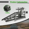 thumbnail image 4 of Acekid Hydraulic Car Ramps 5T (10000lbs) - Low Profile Service Ramps, 4-Position Adjustment, Lift Height 11.61-16.21" - 2 Pack, Gray, 4 of 6