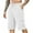 White, variant on ZQUUVOU Men's Cargo Shorts Summer Comfortable Button Pocket Elastic Waist Shorts Beige