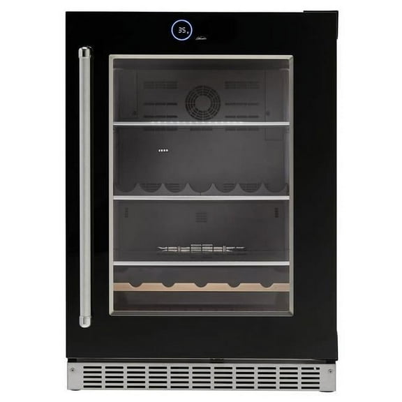 5 cu. ft. Silhouette Series Built in Beverage Center with Right Hinge Door - Black