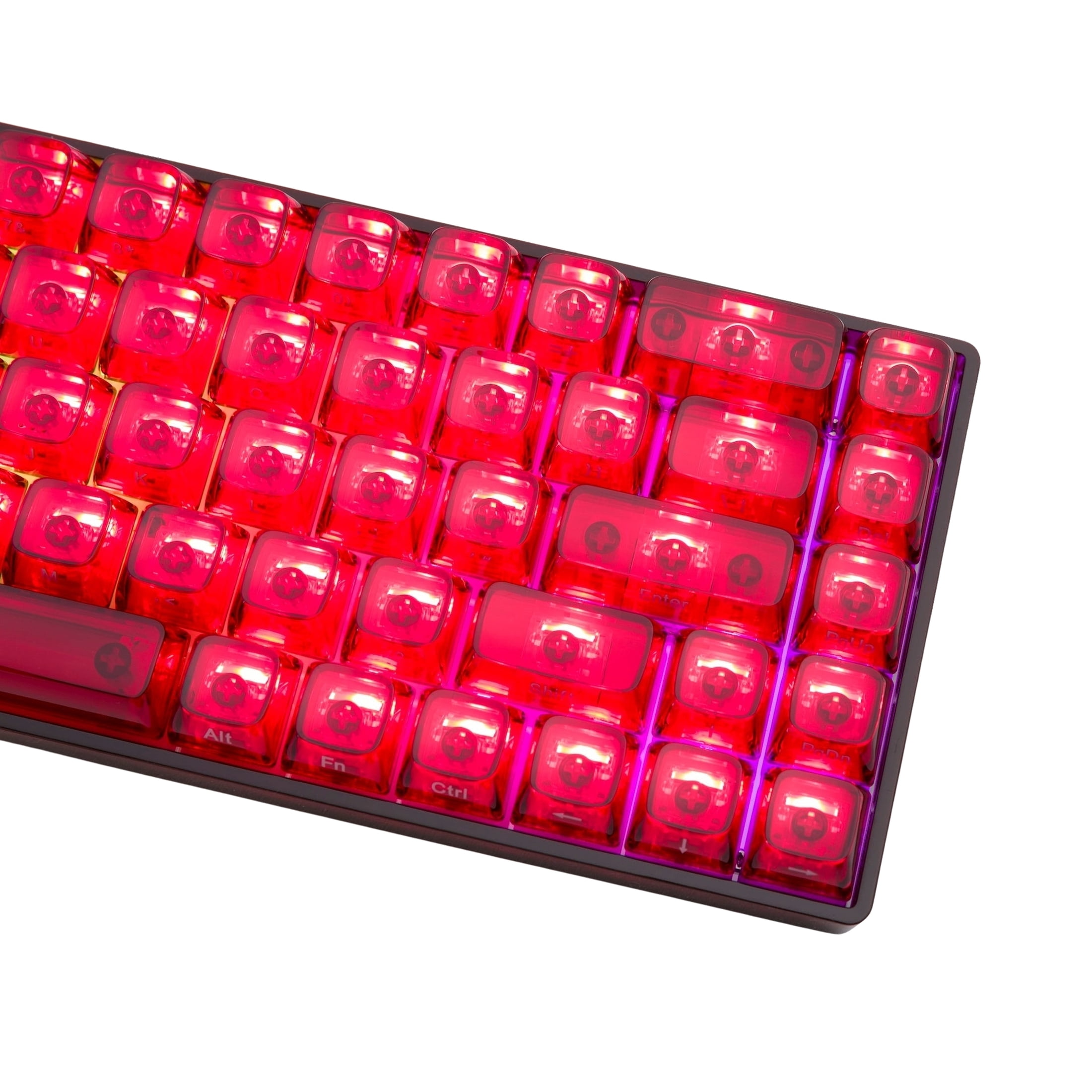 Higround Basecamp 65 Mechanical Keyboard, Silent Glacier Switch, Clear Ruby